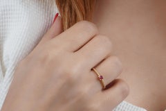 18k Solid Gold Endalaus ruby ring