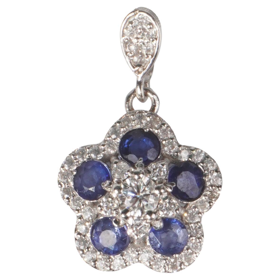 18k Solid Gold Glory sapphire pendant (**without chain**) For Sale
