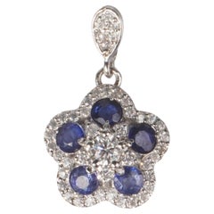 18k Solid Gold Glory sapphire pendant (**without chain**)