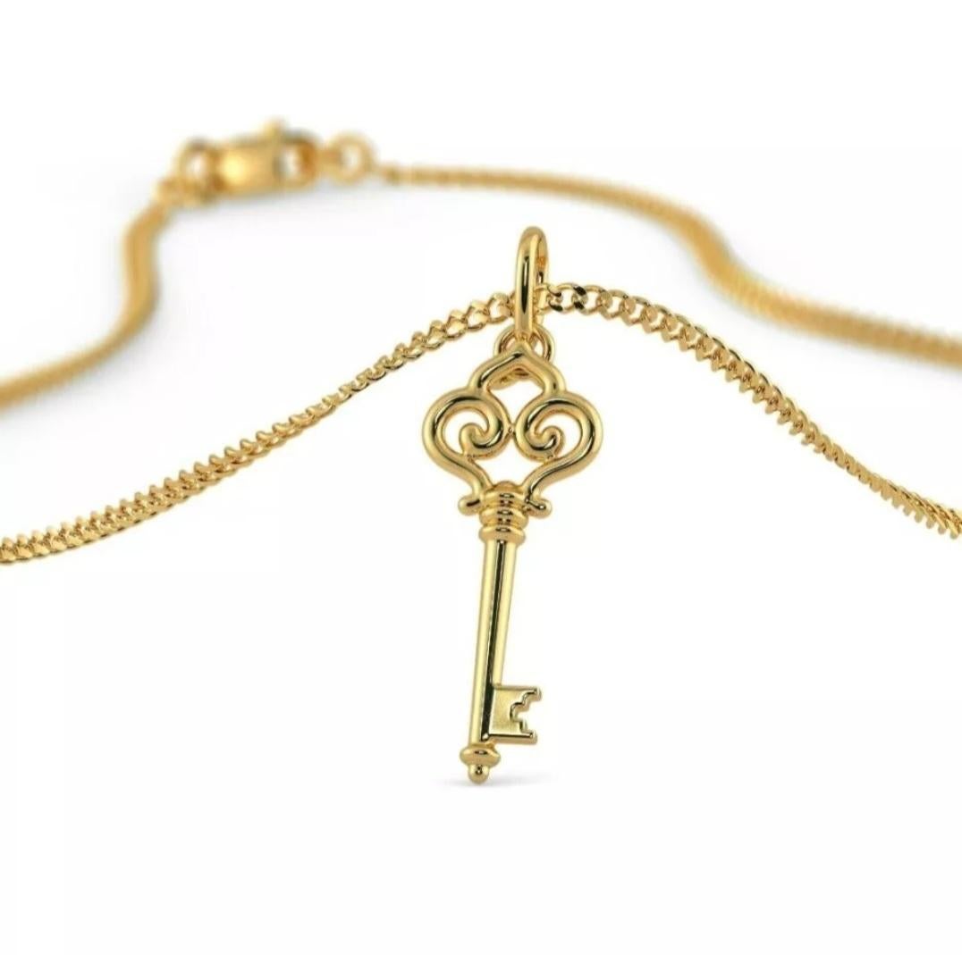 Pendentif en or massif 14K avec breloque en forme de clé pendentif en or Minimalist Necklaces

Hauteur : 25 mm Approx.

Largeur : 9 mm Approx.

Poids : 0,81 grammes environ.


A P P R O X T I M E .

Tous les articles sont fabriqués sur mesure. Notre