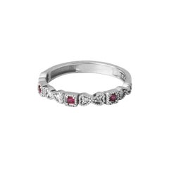 18K solid Gold Illumina Diamond Ruby band