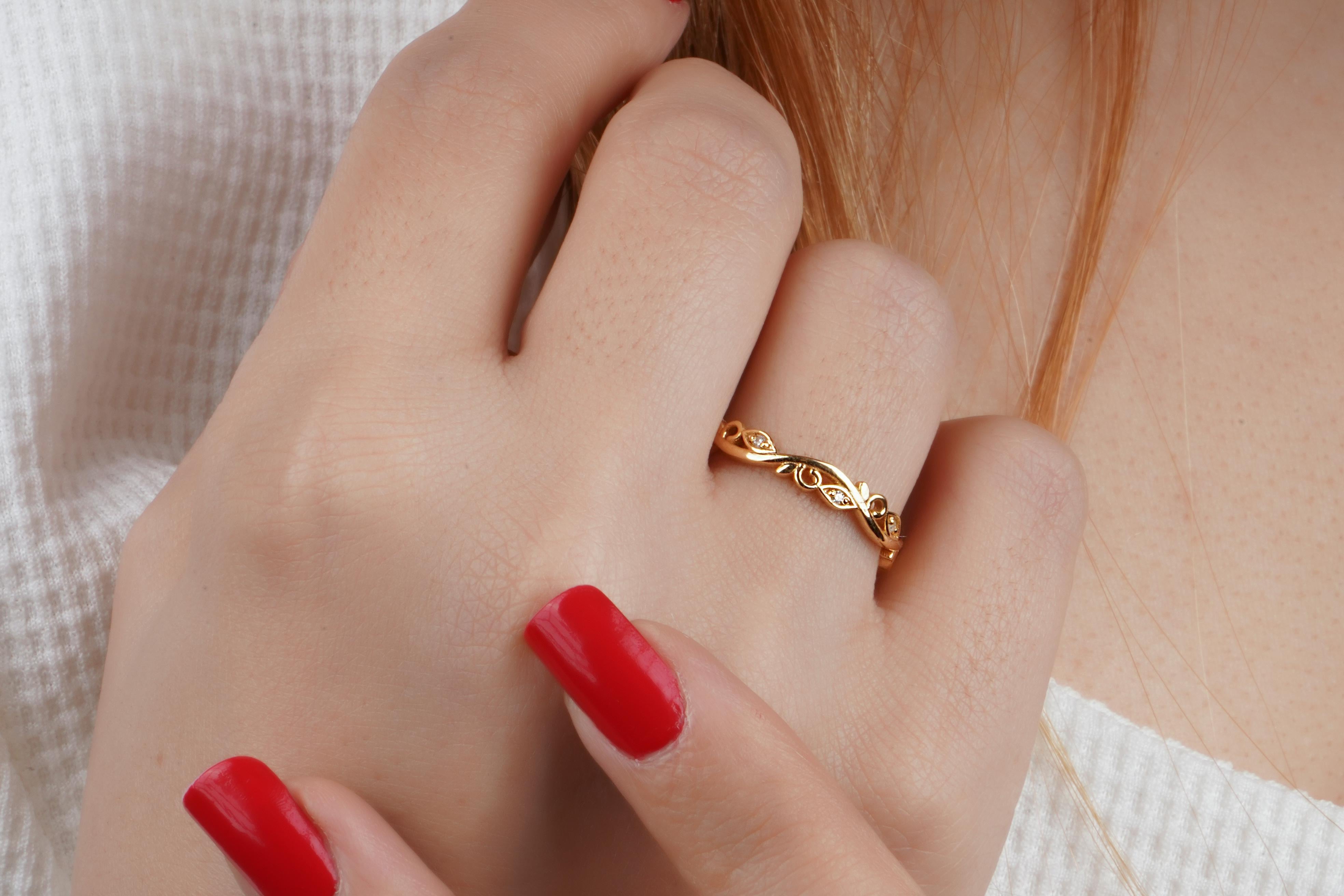 Romantic 18k Solid Gold lausanne ring For Sale