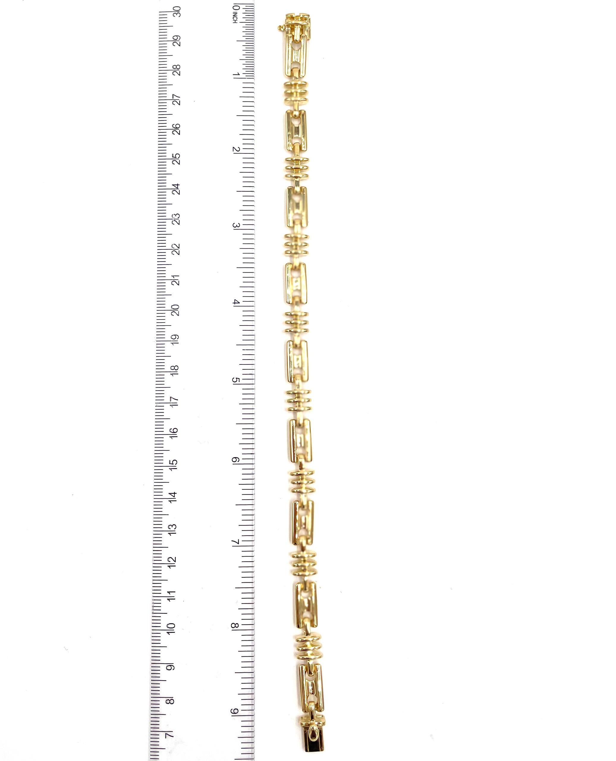 Bracelet à maillons fantaisie en or massif 18k pour hommes Neuf - En vente à Old Tappan, NJ