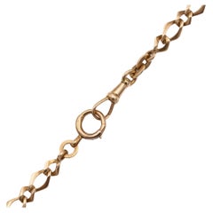 18K solid gold Pocket watch chain - Antique Necklace - Decorative Choker Sautoir