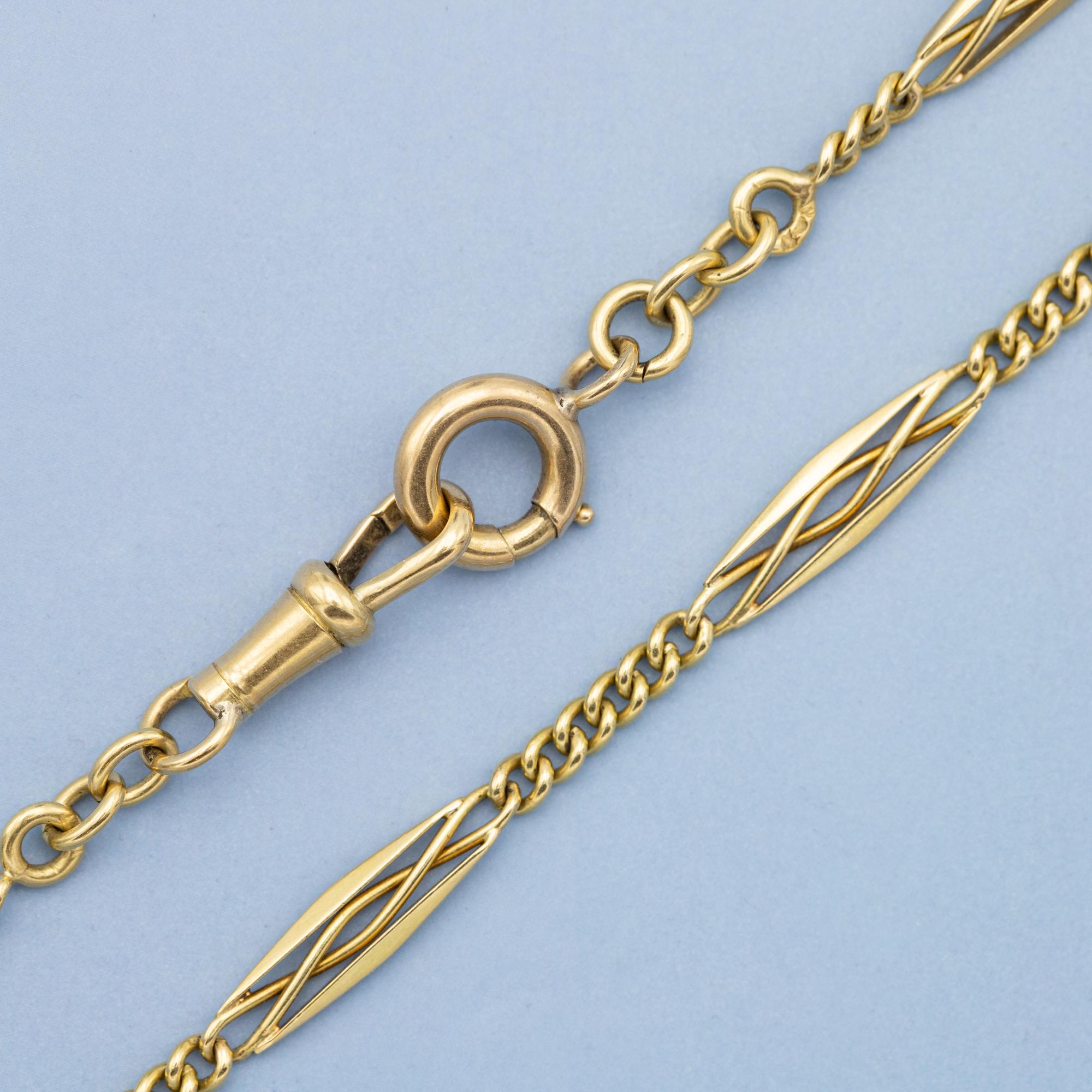 18k gold pocket watch chain