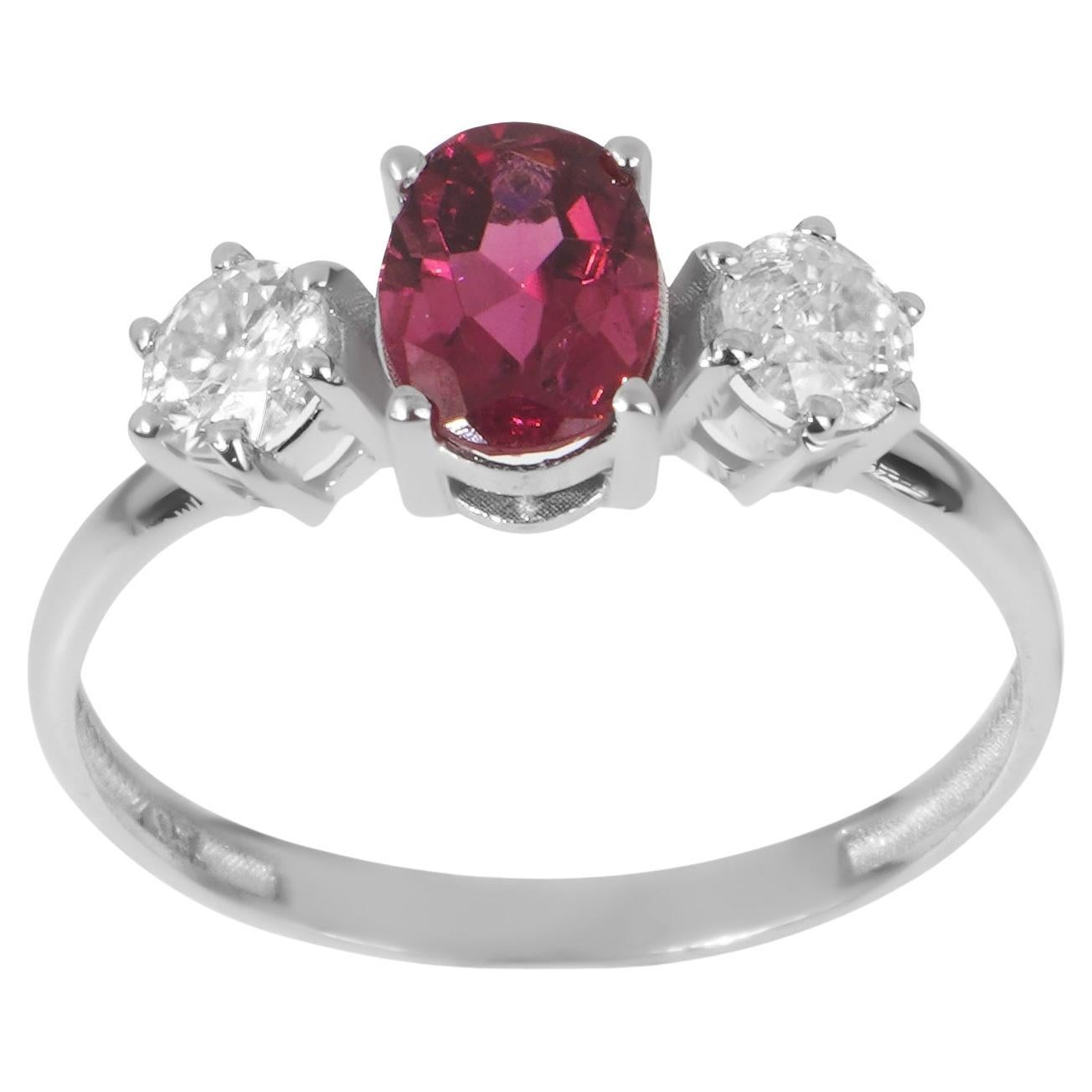 18K solid Gold Rosa tourmaline ring For Sale