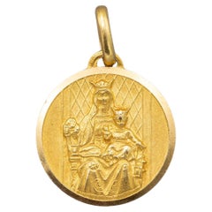 Ciondolo Scapolare in oro massiccio 18K - Cattolico italiano - Sacro Cuore di Gesù