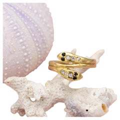 Anello Serpente in oro massiccio 18k - Simbolo vittoriano dell'amore eterno - Anello vintage