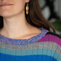 18K solid gold stick pin - Three rose cut diamond brooch - Antique Victorian