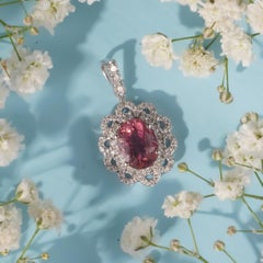 18K solid Gold tourmaline Horizon pendant (**With chian**)