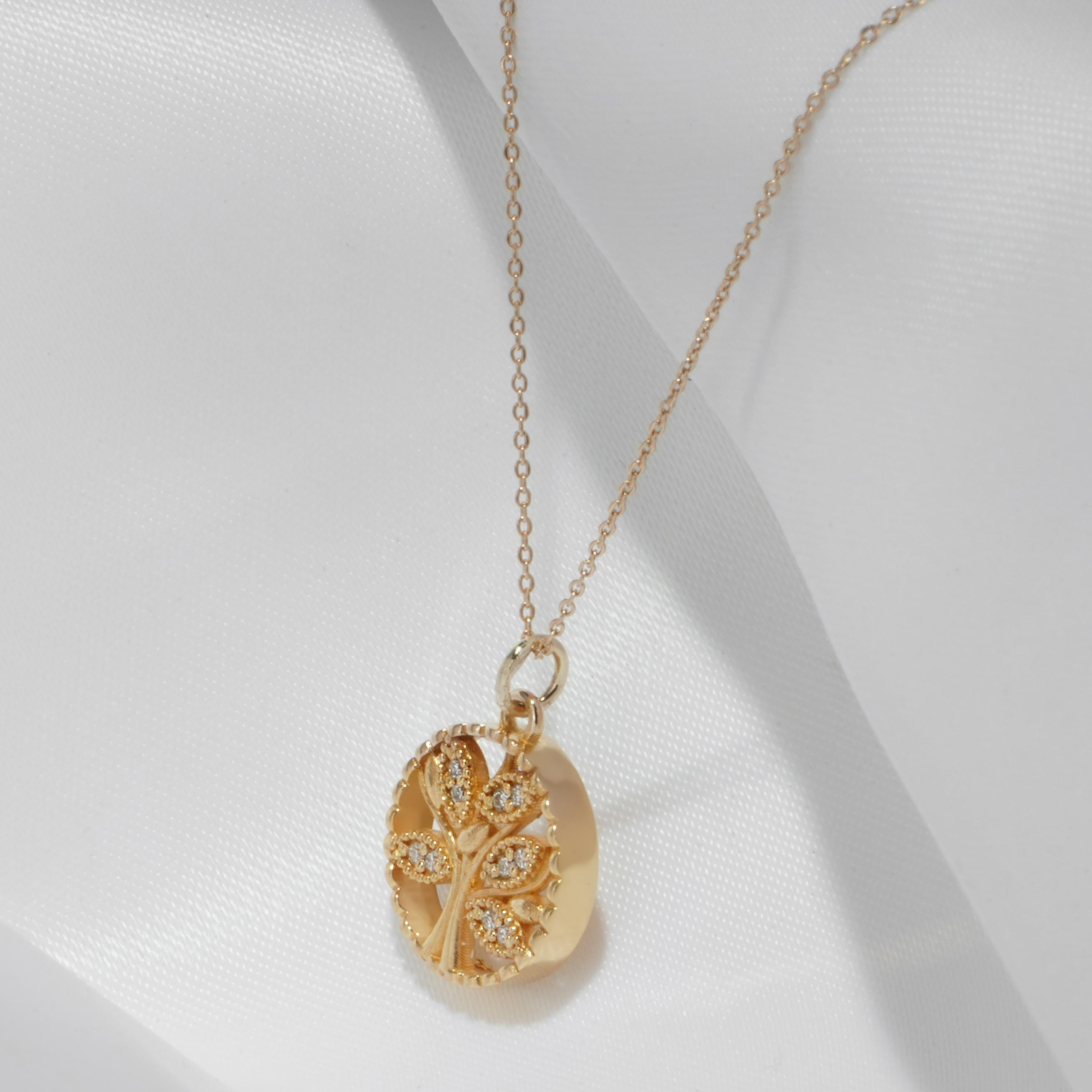 18ct gold tree of life necklace