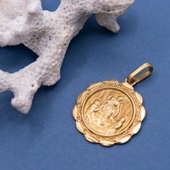 Oro massiccio 18k - Ciondolo della Vergine Maria - Ciondolo cattolico, Nostra Signora dello Scapolare