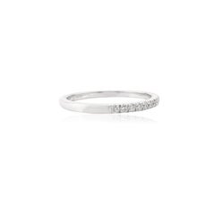 18k Weißgold jeden Tag Moissanit stapelbar Silber Band Ring für Freundin