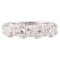Anillo de compromiso apilable de oro blanco macizo de 18 quilates con moissanita Regalo para mamá