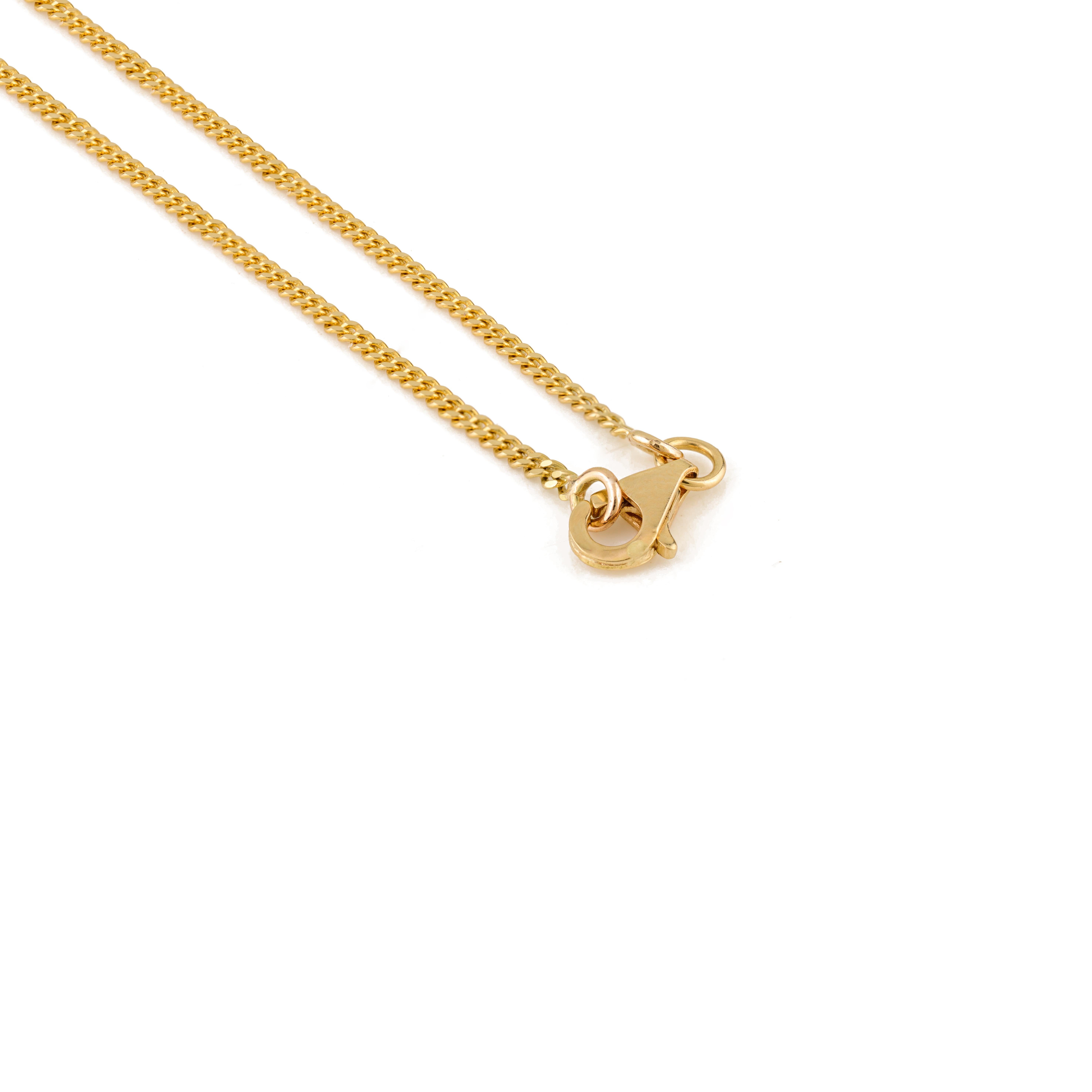 Collar de cadena de oro amarillo macizo de 18 quilates con esmeralda talla pera de 6,6 quilates engastada en bisel Corte pera en venta