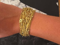Bracciale a maglie in oro giallo massiccio 18k
