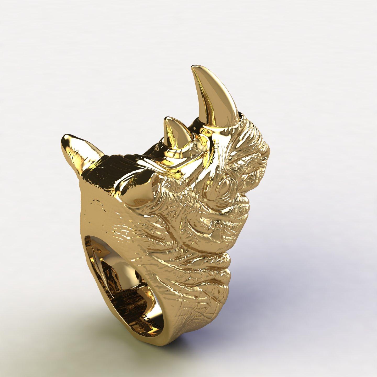 rhino gold ring