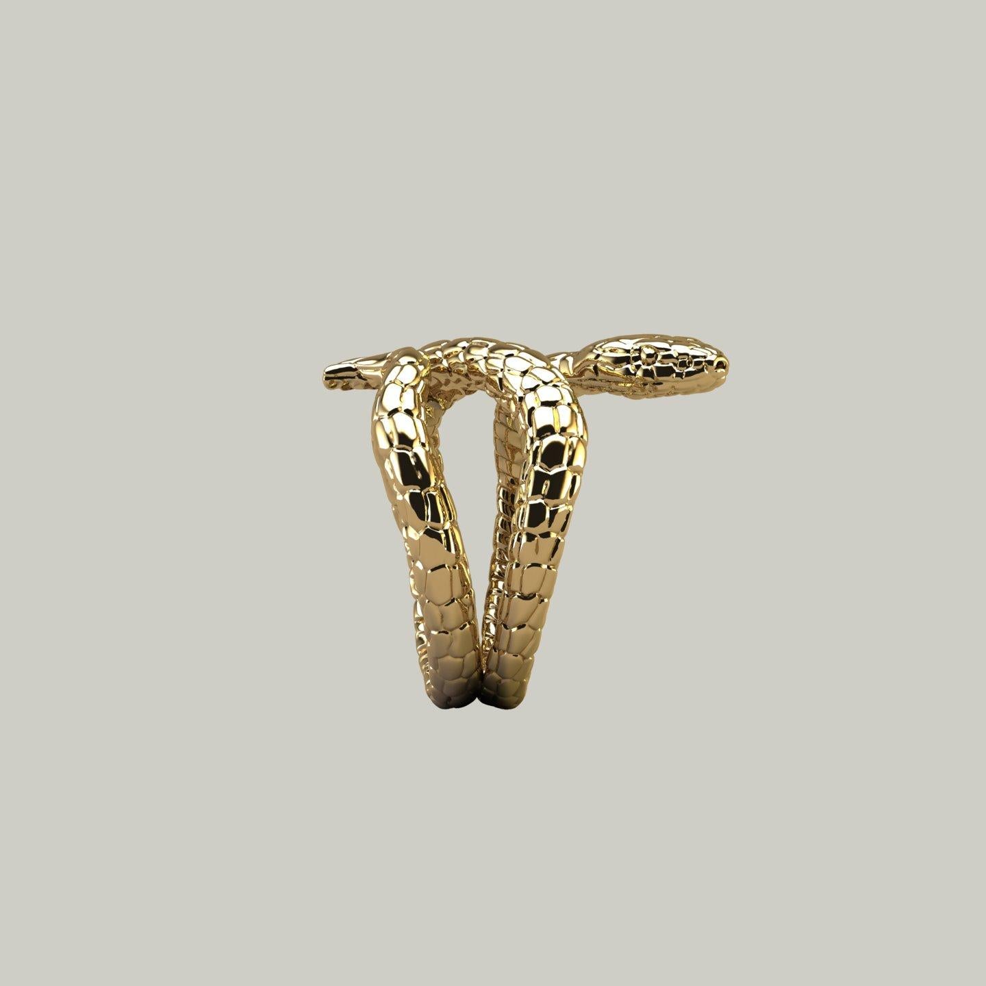 snake ring gold 18k