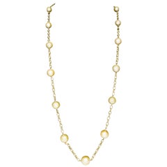 18 Karat South Sea Golden Pearls Necklace