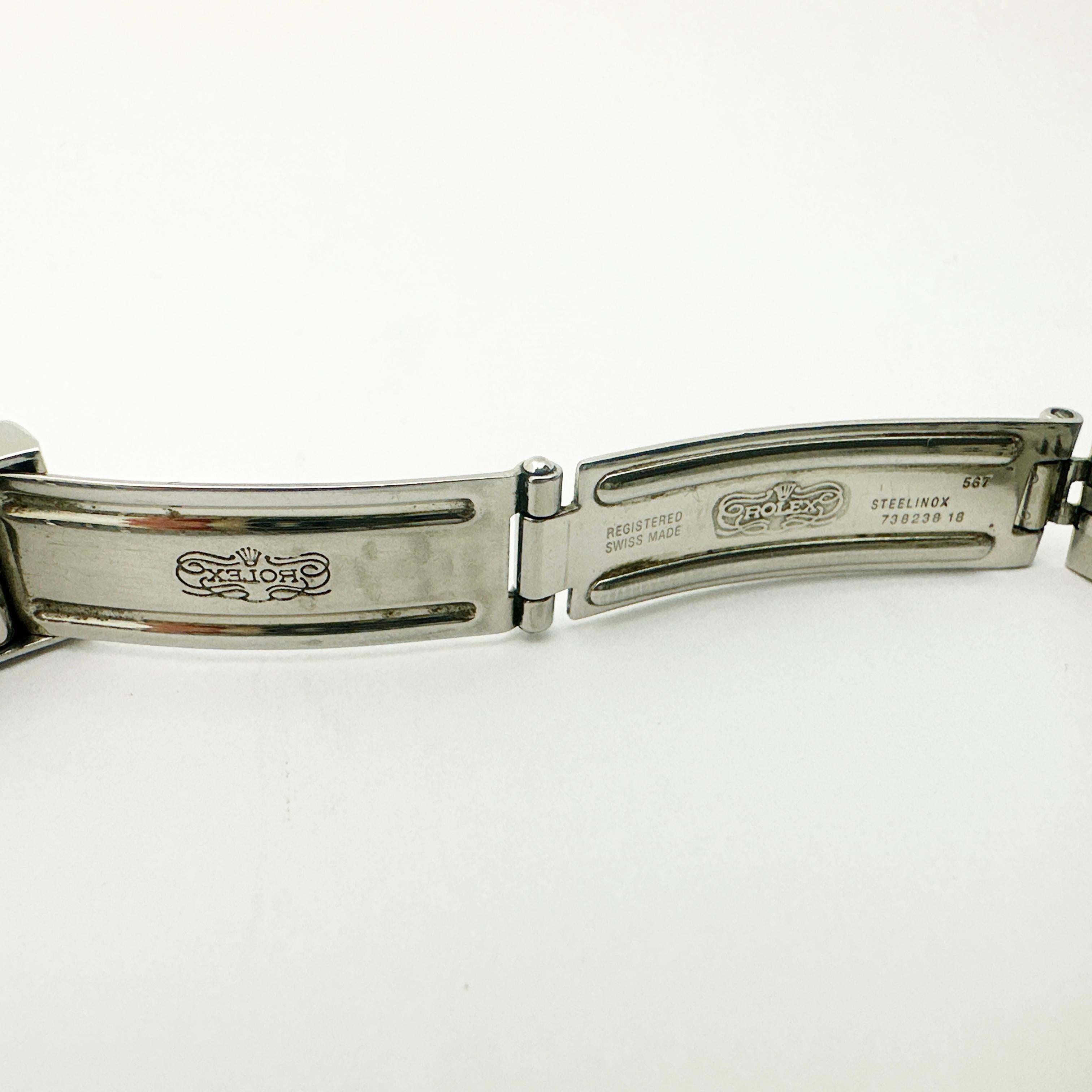 18k/SS ROLEX Oyster Perpetual Ladies Datejust w/ diamond bezel and dial 2