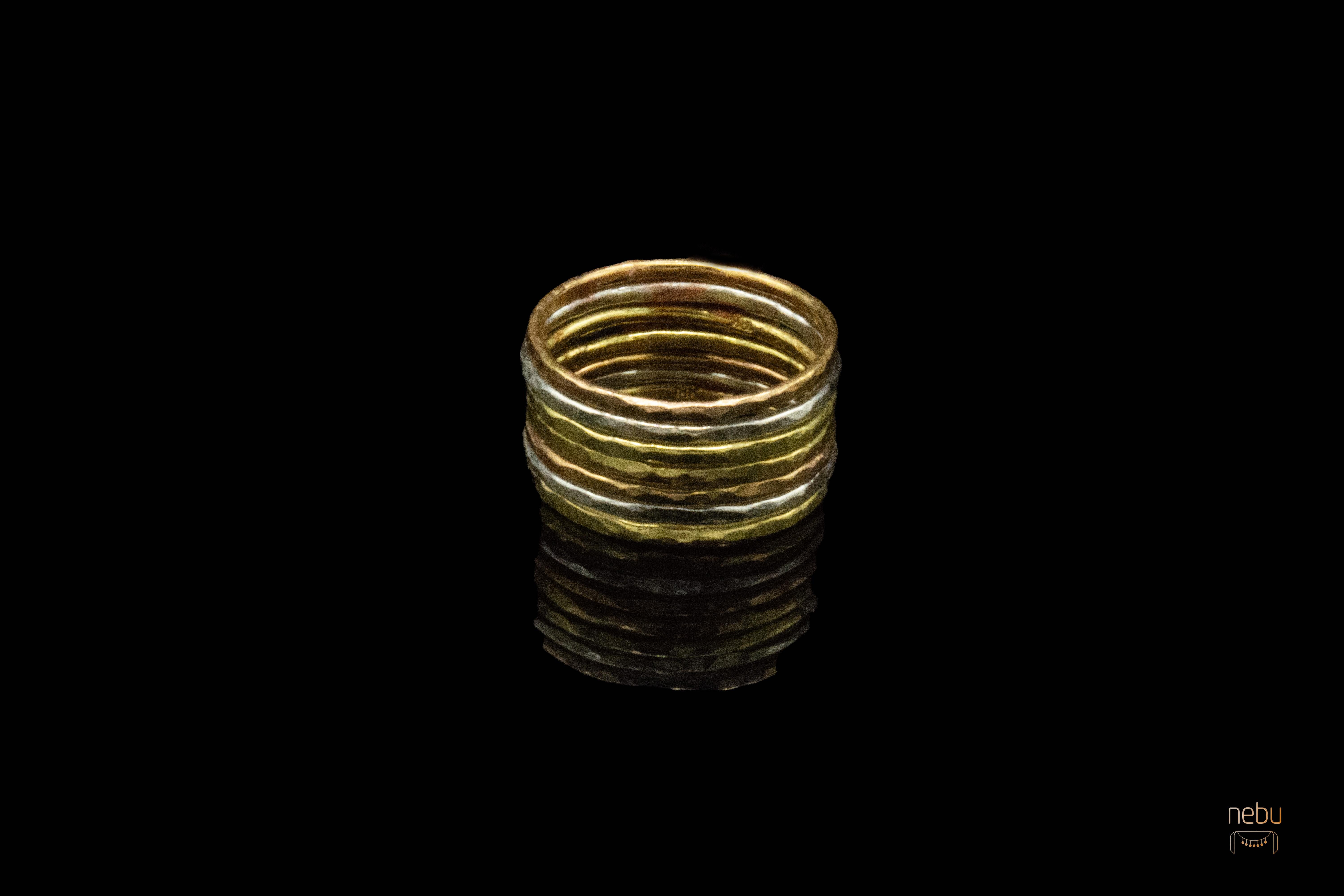 For Sale:  18K Stackable Ring Set 2