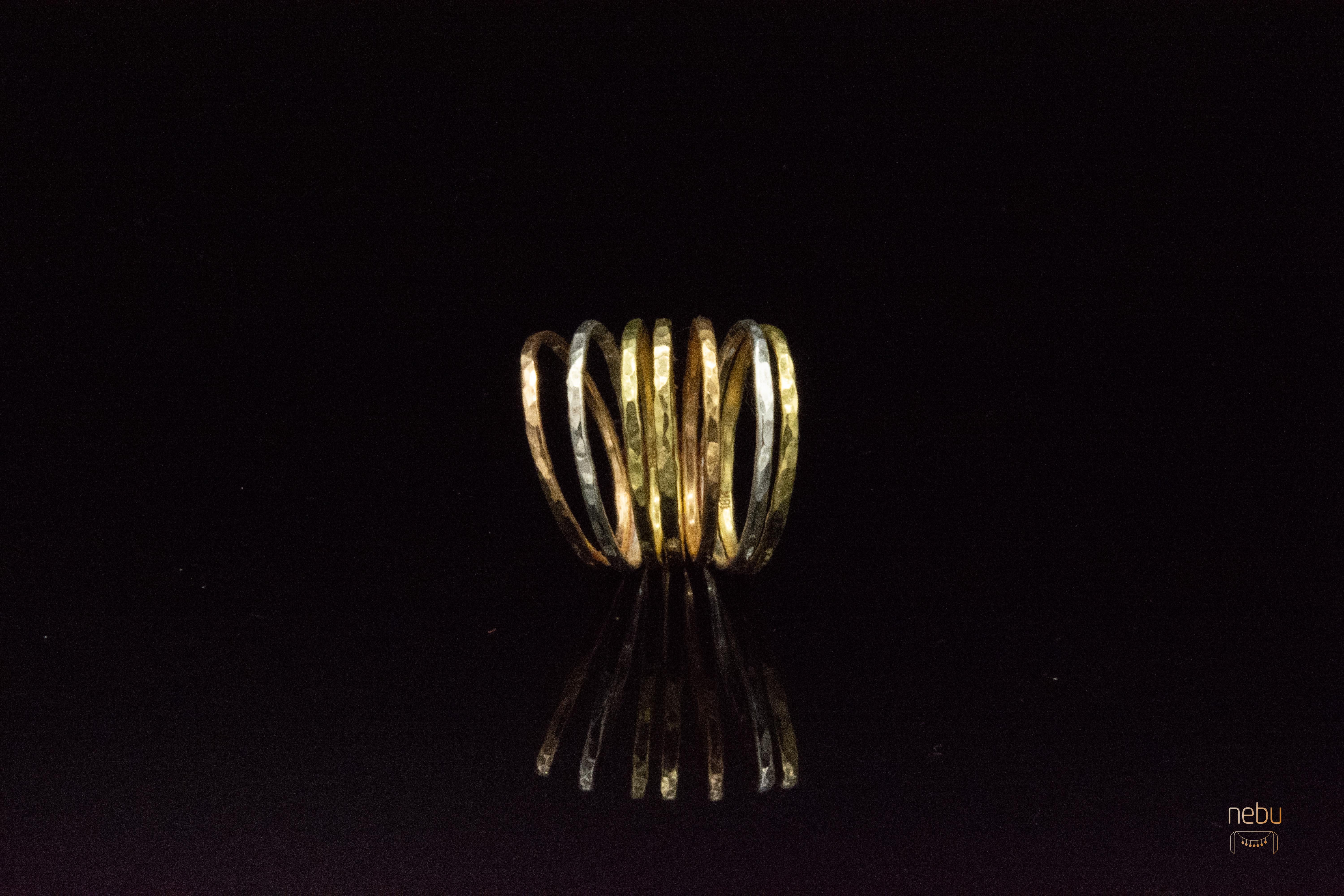 For Sale:  18K Stackable Ring Set 3