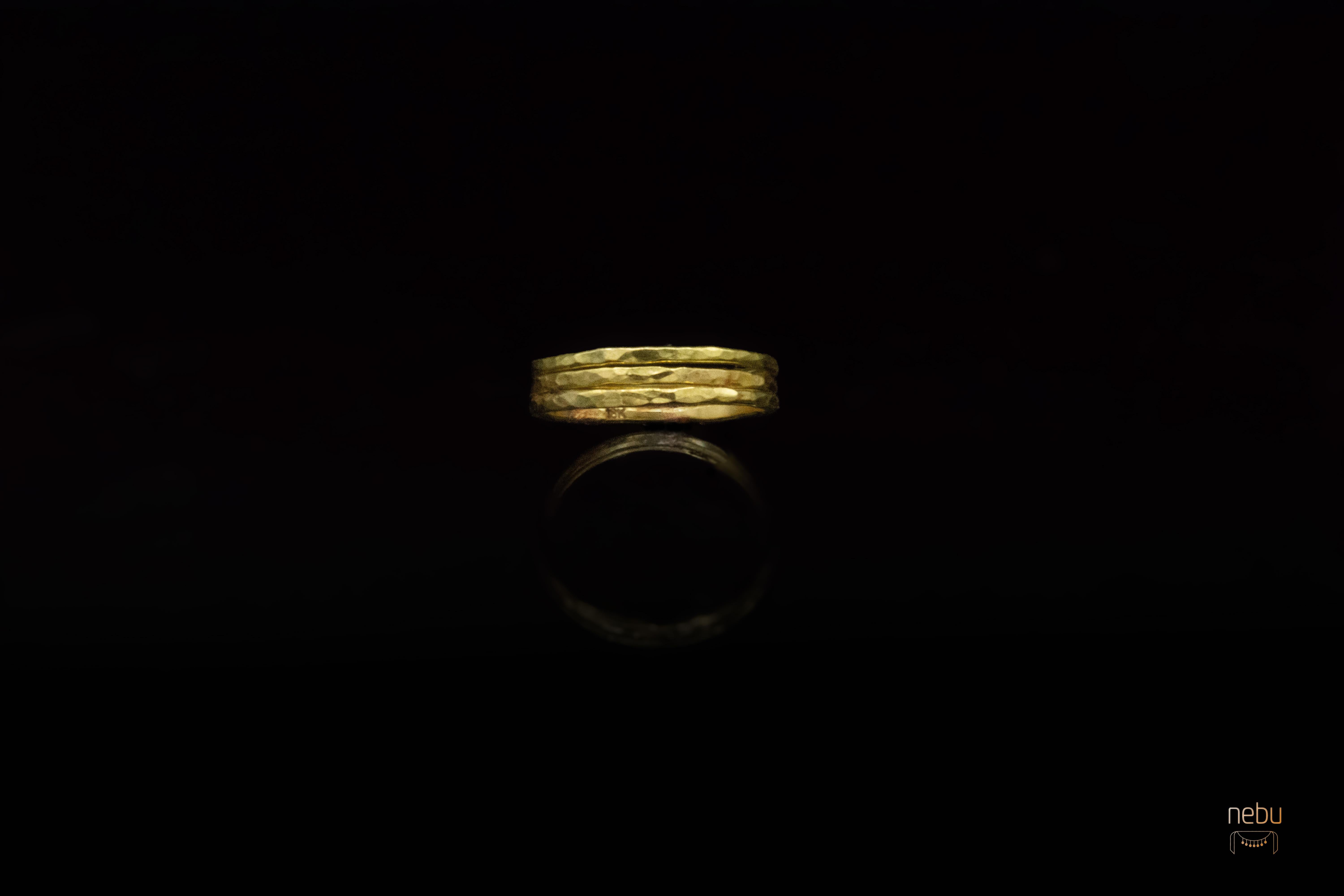 For Sale:  18K Stackable Ring Set 5