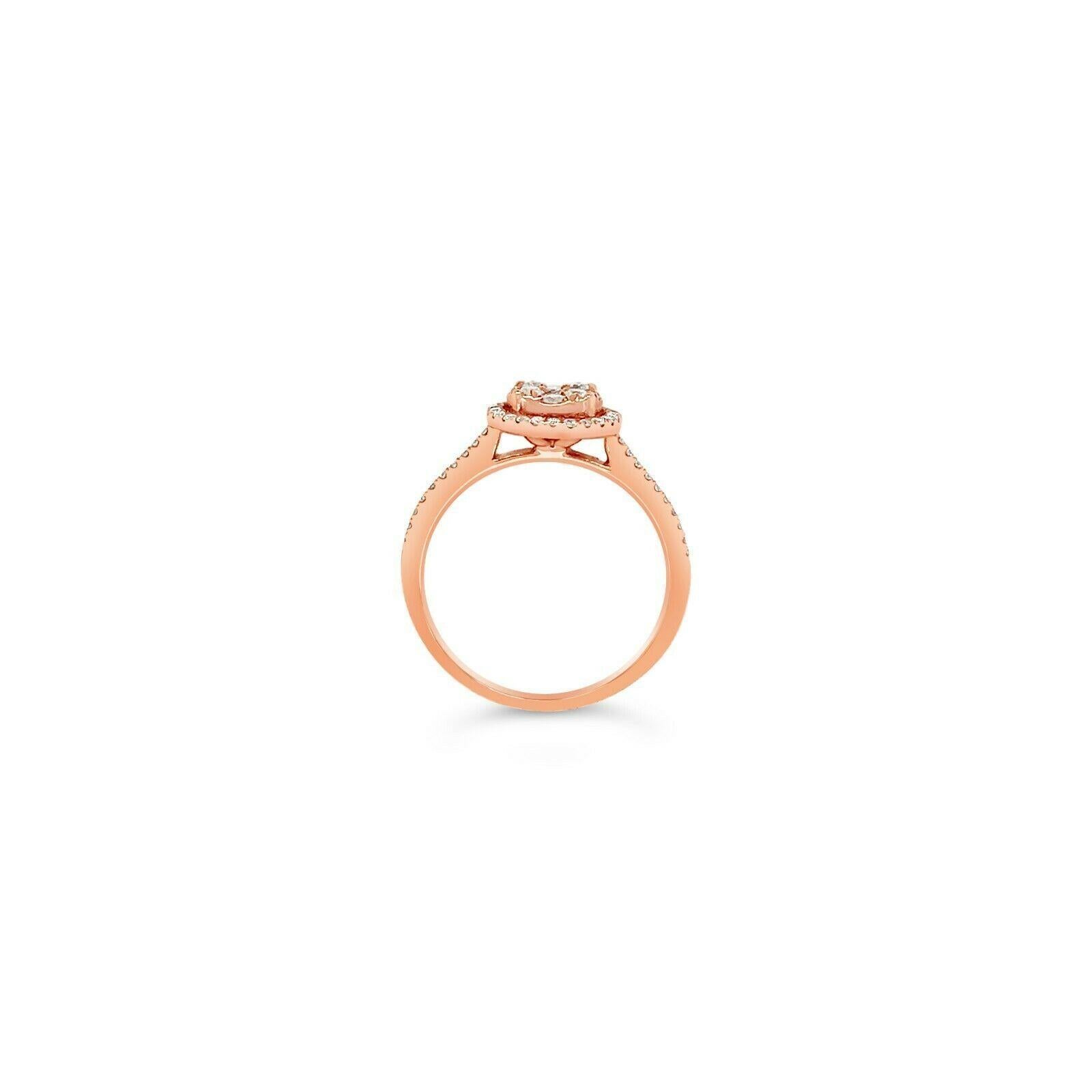 18K Strawberry Gold Diamond  Ring