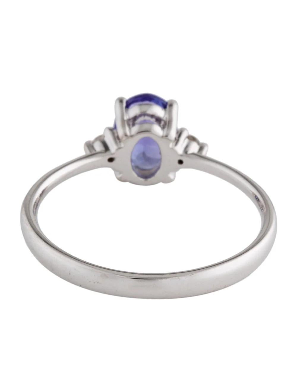 18K Tanzanite & Diamond Cocktail Ring - Size 6.75 - Stunning Design, Timeless In New Condition For Sale In Holtsville, NY