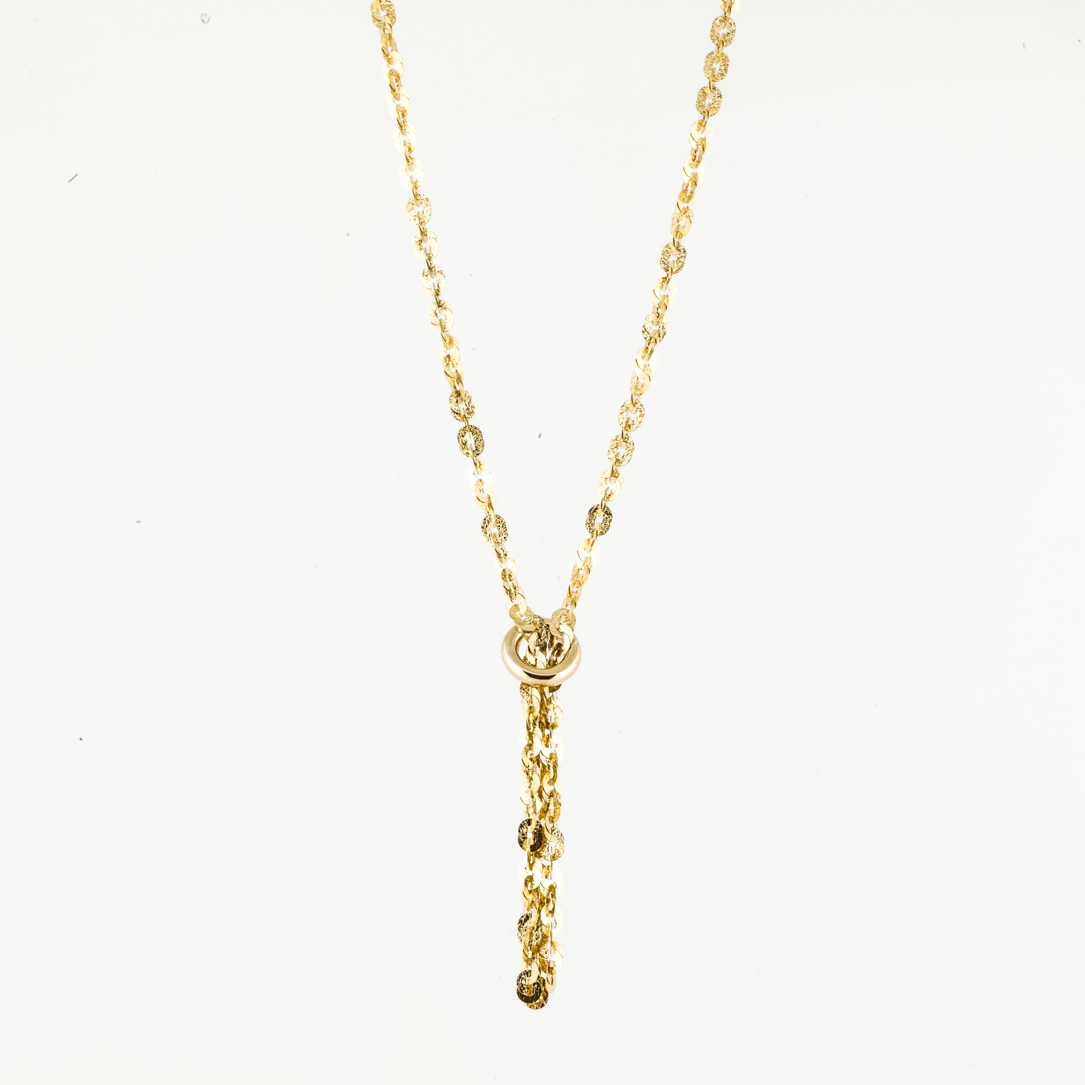 18 Karat Tassel Necklace In Good Condition In Houston, TX
