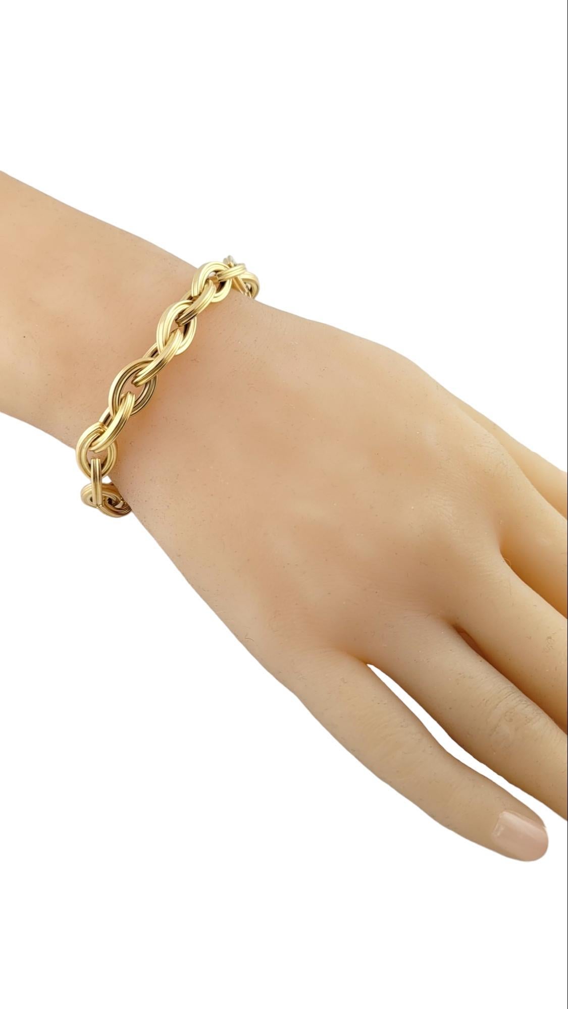 18K Textured Yellow Gold Link Bracelet #15866 For Sale 2