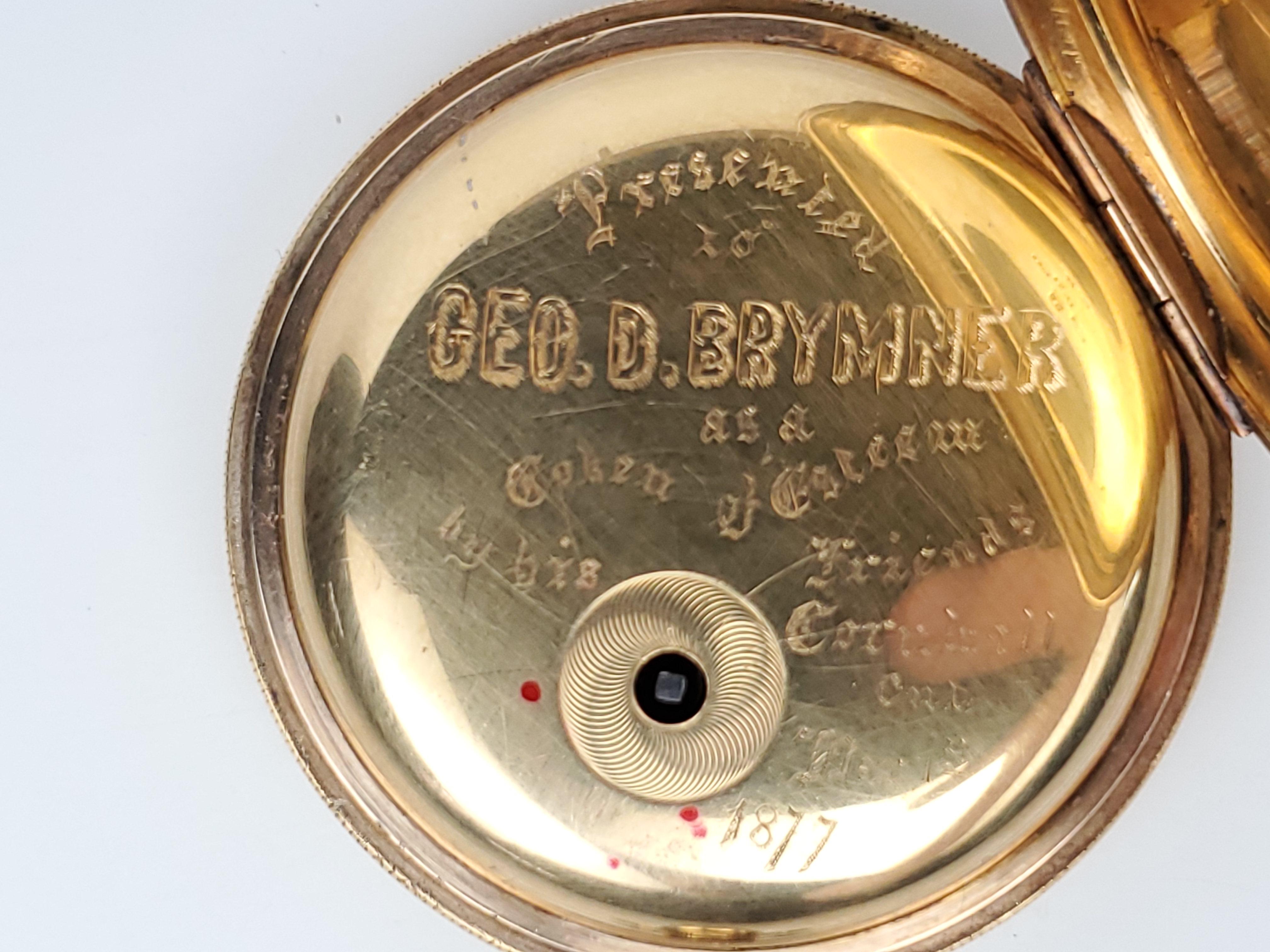 18 Karat Thos. Russel and Son Pocket Watch For Sale 2