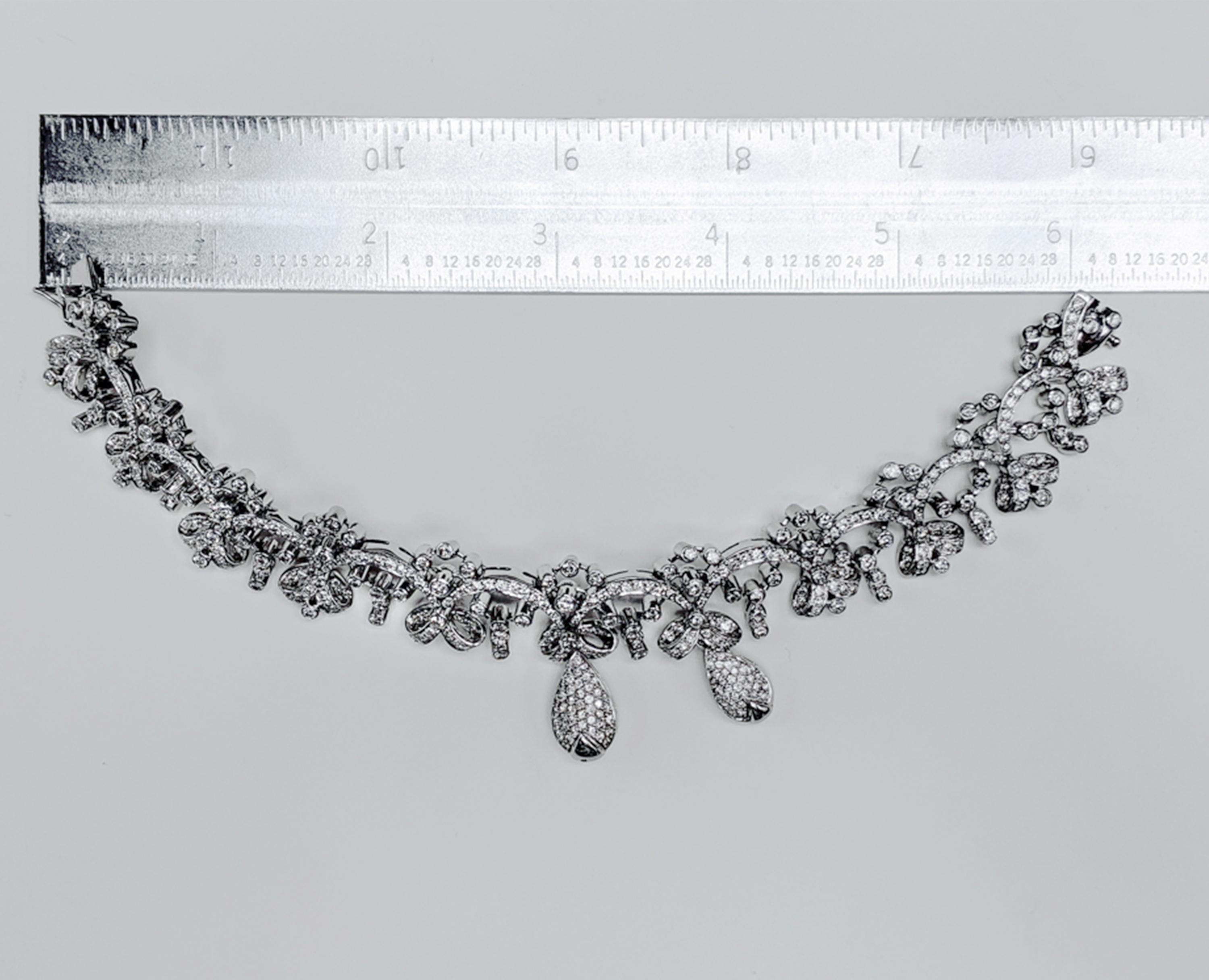 18K White Gold Round Diamond Bracelet