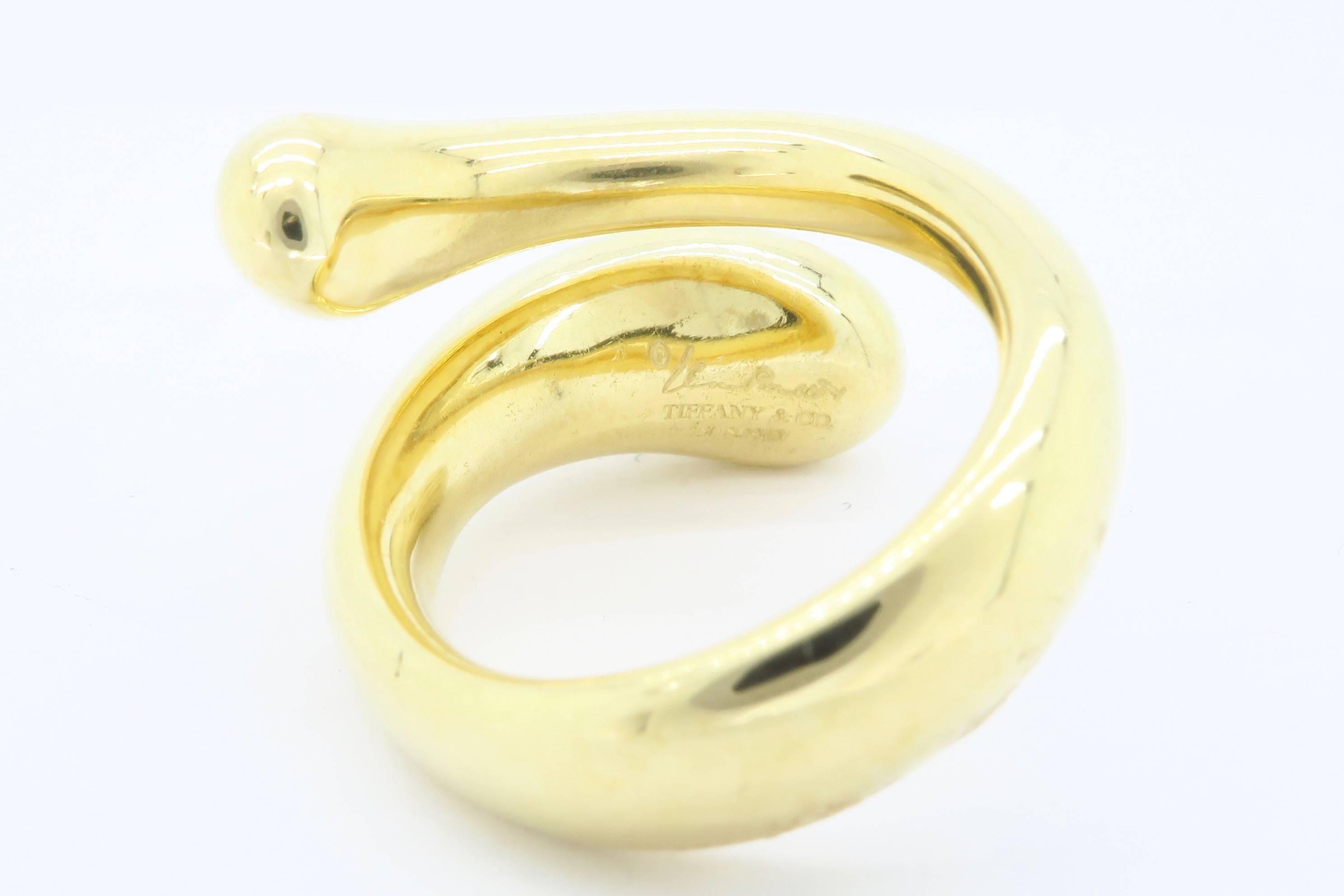 18 Karat Tiffany & Co. Elsa Peretti Teardrop Ring 4