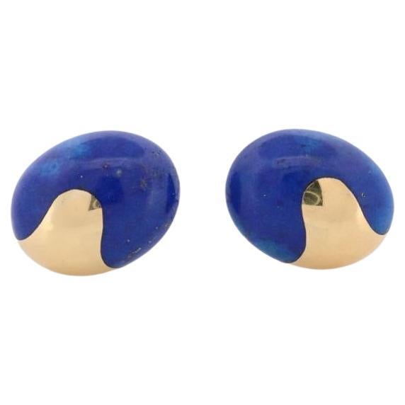 18k Tiffany & Co. Angela Cummings Ohrringe. 18k Gelbgold Lapislazuli-Lazuli-Ohrringe