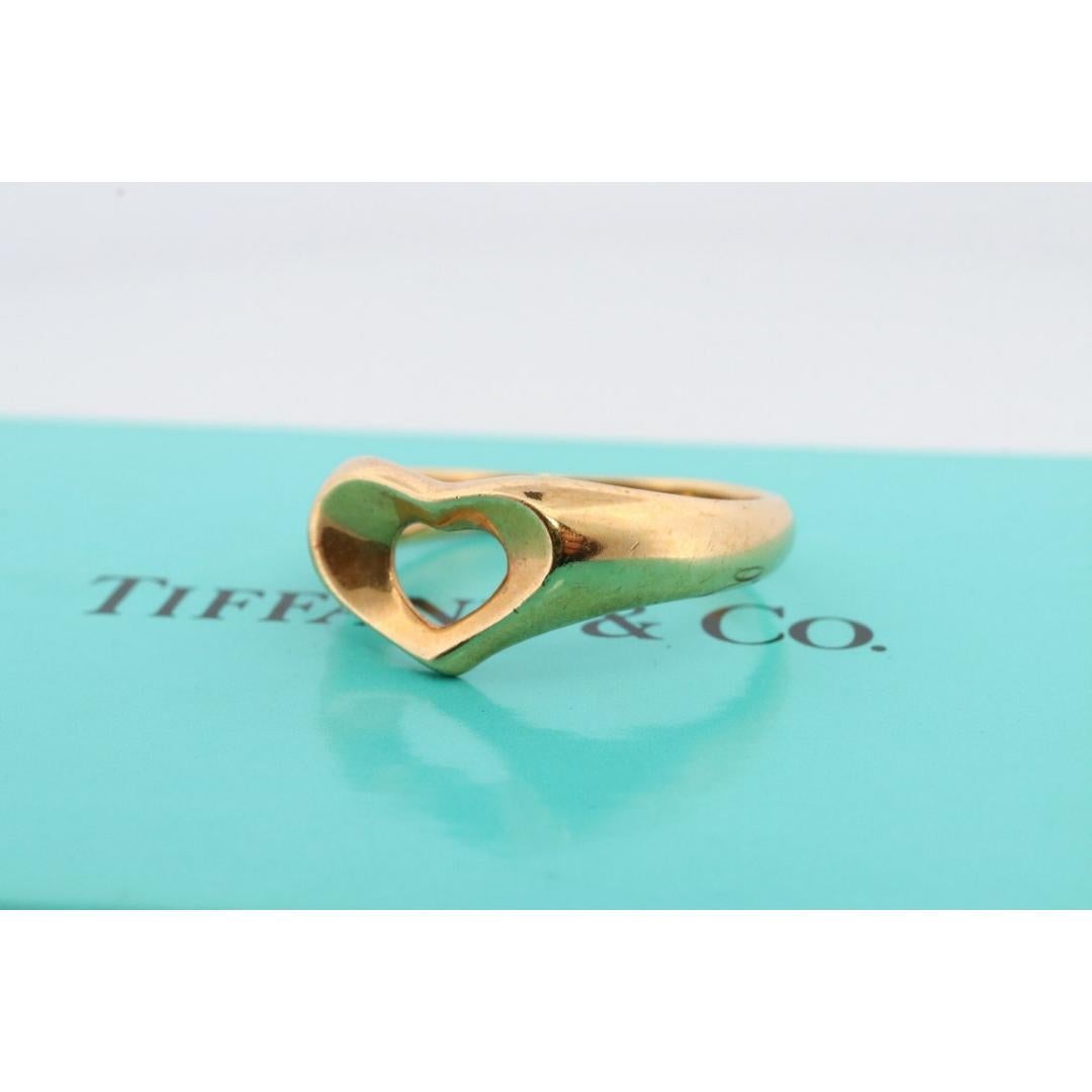 De las mujeres Anillo Tiffany & Co. de 18 quilates. Anillo de corazón Tiffany 750 de 18k. Tiffany Company Corazón Abierto en venta
