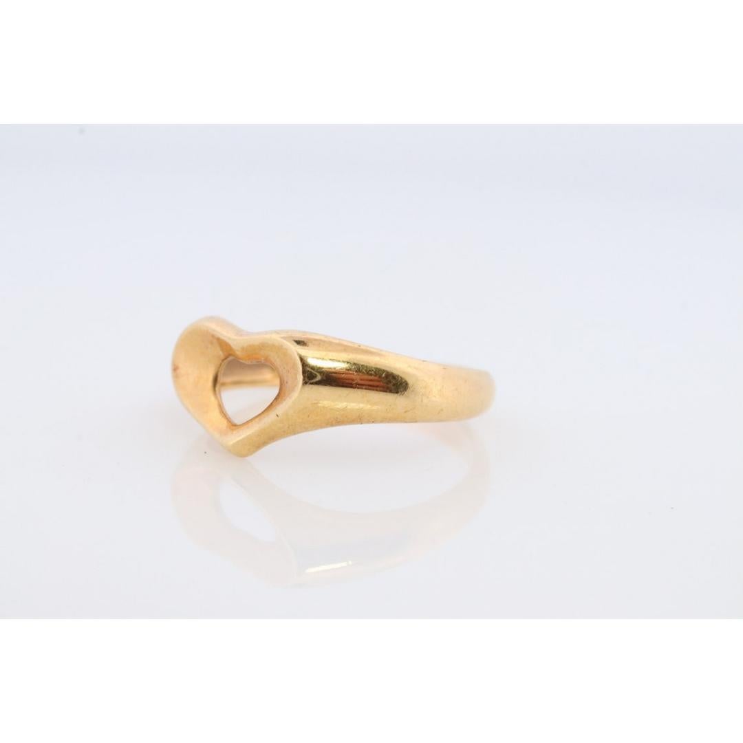 Anillo Tiffany & Co. de 18 quilates. Anillo de corazón Tiffany 750 de 18k. Tiffany Company Corazón Abierto en venta 2