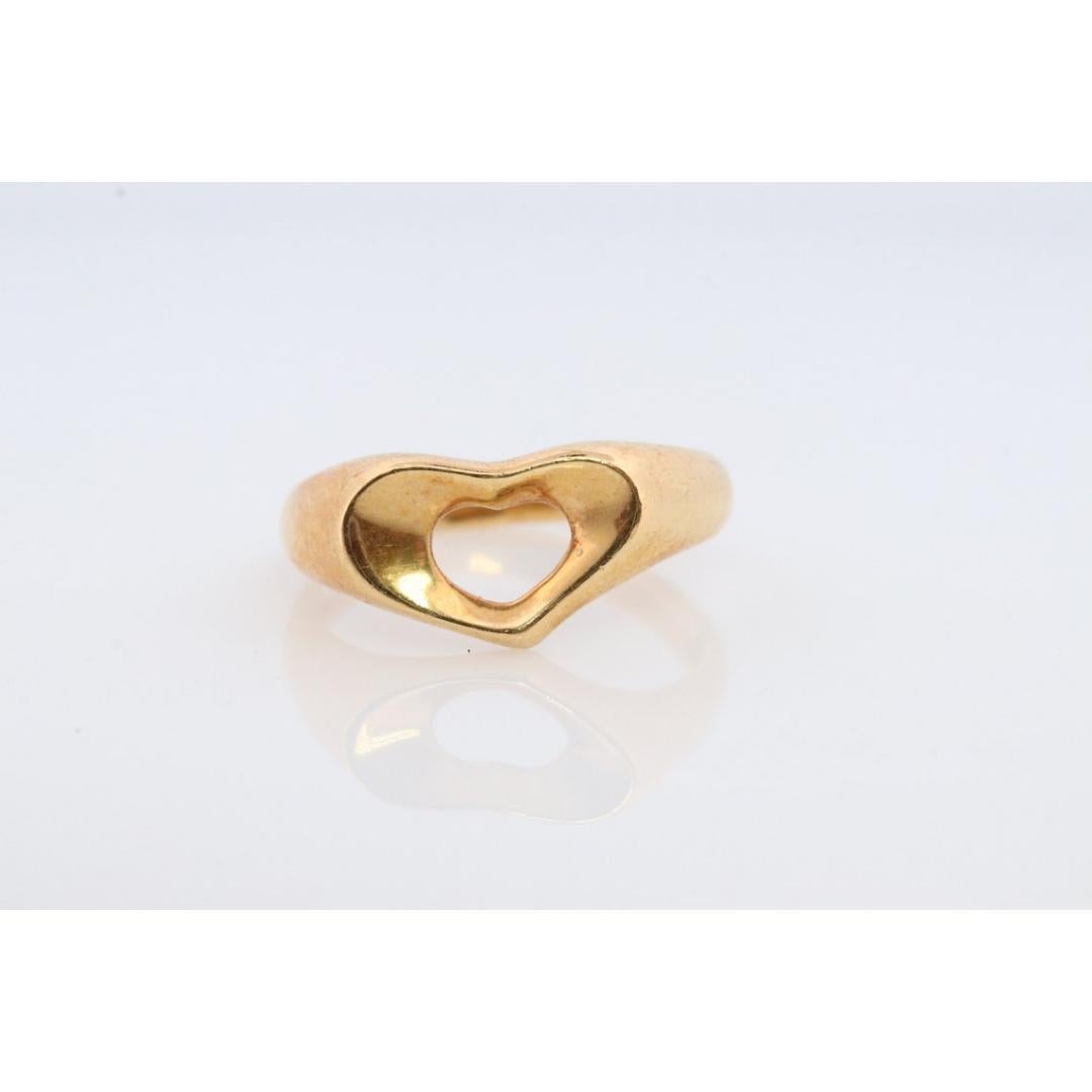Anillo Tiffany & Co. de 18 quilates. Anillo de corazón Tiffany 750 de 18k. Tiffany Company Corazón Abierto en venta 3