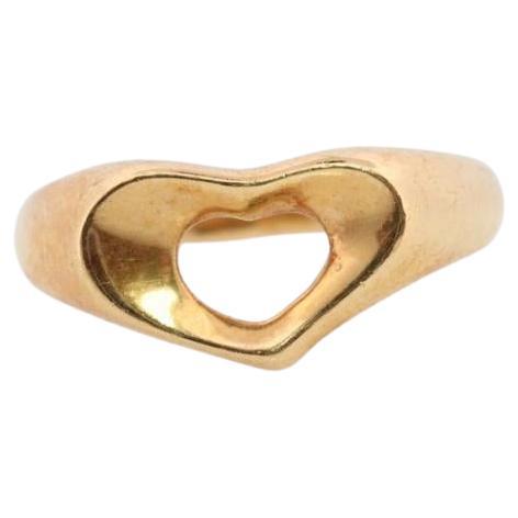 Anillo Tiffany & Co. de 18 quilates. Anillo de corazón Tiffany 750 de 18k. Tiffany Company Corazón Abierto en venta