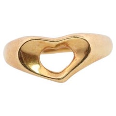 Anillo Tiffany & Co. de 18 quilates. Anillo de corazón Tiffany 750 de 18k. Tiffany Company Corazón Abierto
