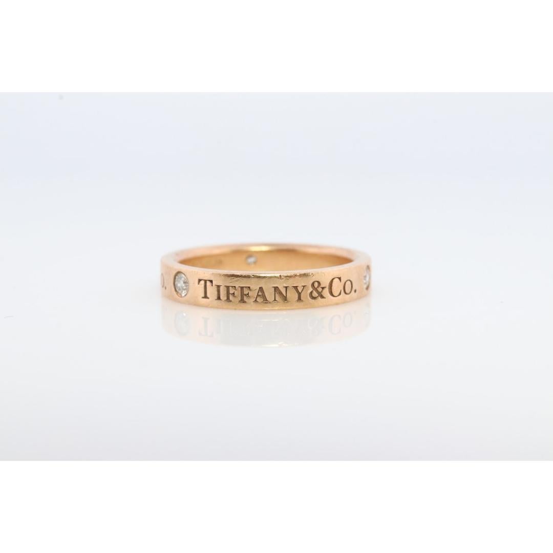 18k Tiffany and Co. band. 18k Tiffany Company Diamond wedding band. For Sale 1