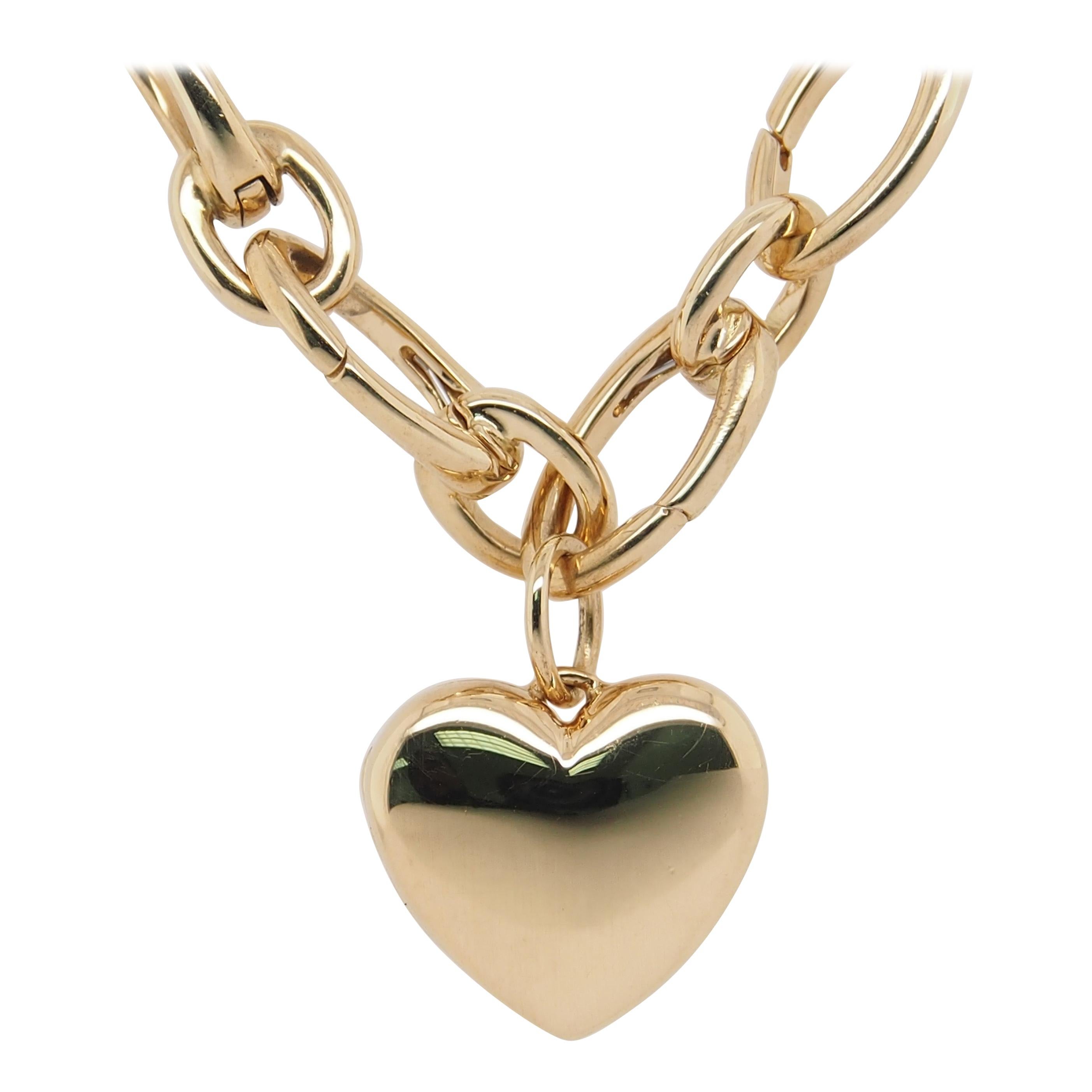 18 Karat Tiffany & Co. Heart Pendant Locket Yellow Gold