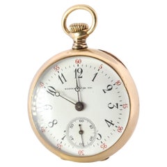 Montre de poche 18k Tiffany & Co. Montre mécanique ancienne 18 carats YG Tiffany, 30 mm