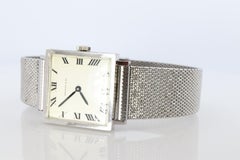 18k Tiffany and Co Watch. Tiffany Mens Dress White Gold Wristwatch