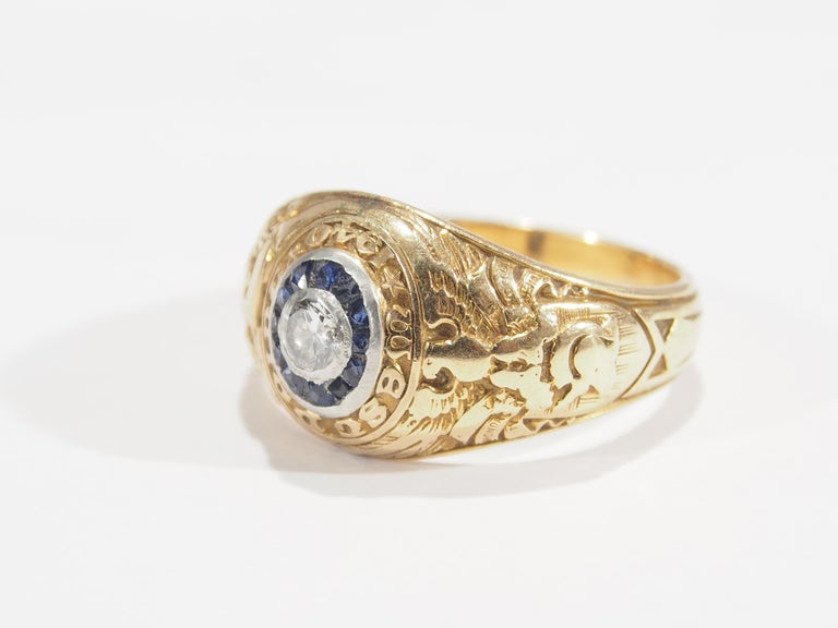 18 Karat Tiffany and Co. West Point Military Class Ring, 1940 at 1stDibs