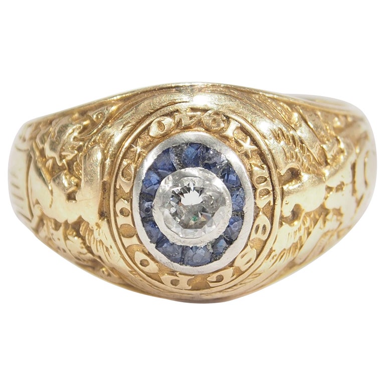 18 Karat Tiffany and Co. West Point Military Class Ring, 1940 at