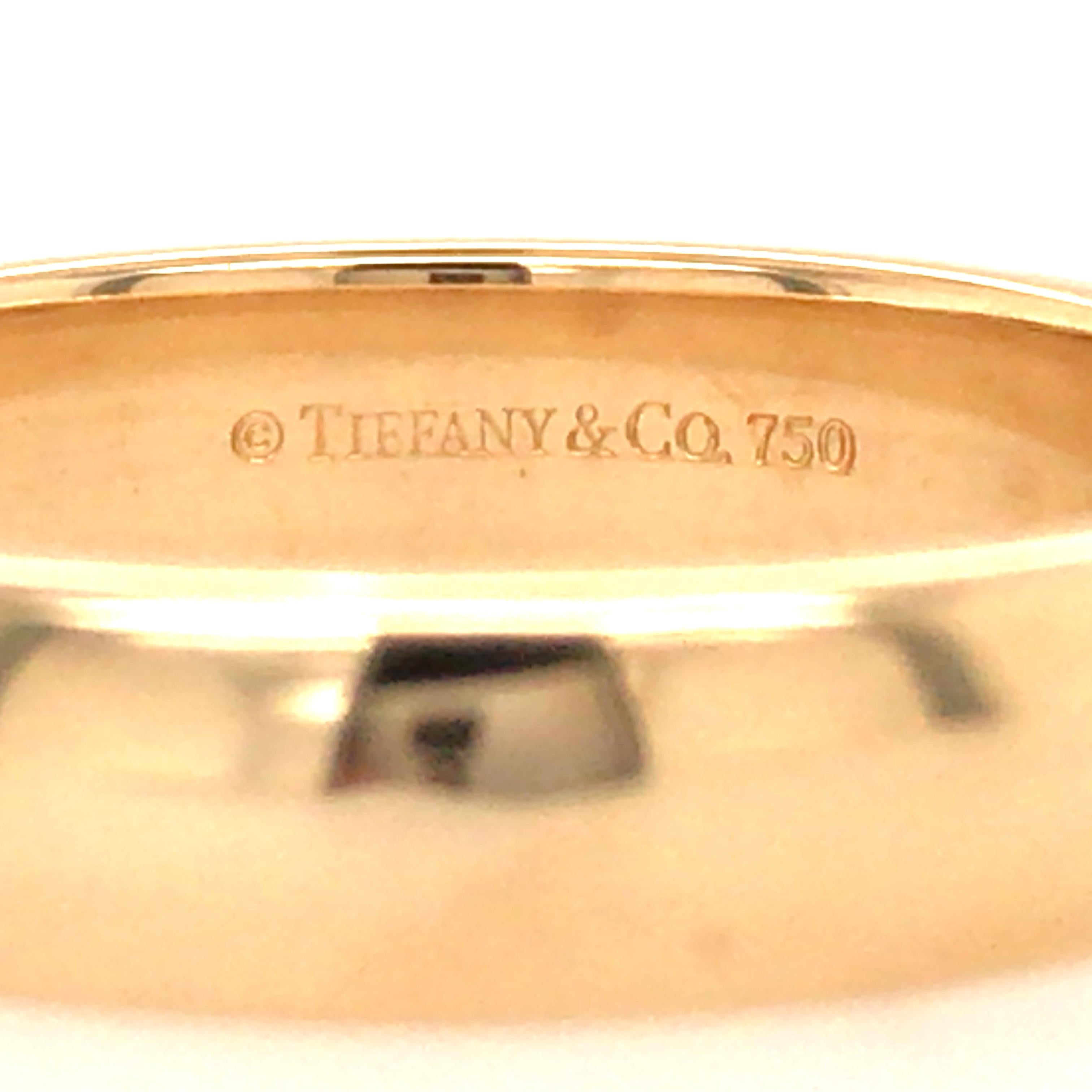 18 Karat Tiffany & Co. Wedding Band Yellow Gold In Good Condition In Boca Raton, FL