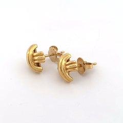 Tiffany & Co. 18k Yellow Gold X Knot Stud Earrings, Late 20th Century