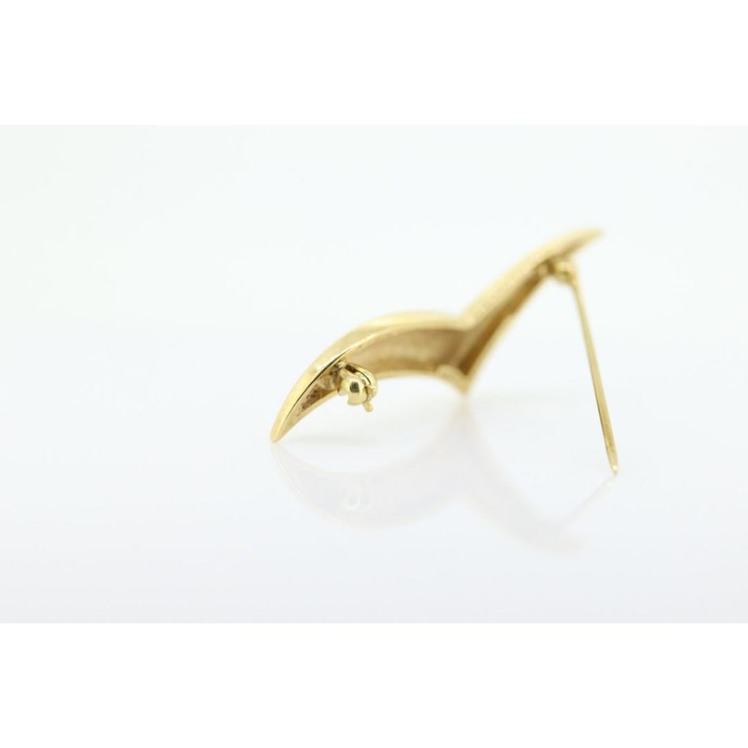 Broche à carreaux en forme de mouette 18k Tiffany. Tiffany and Co. Broche SEAGULL. Bon état - En vente à Port Charlotte, FL