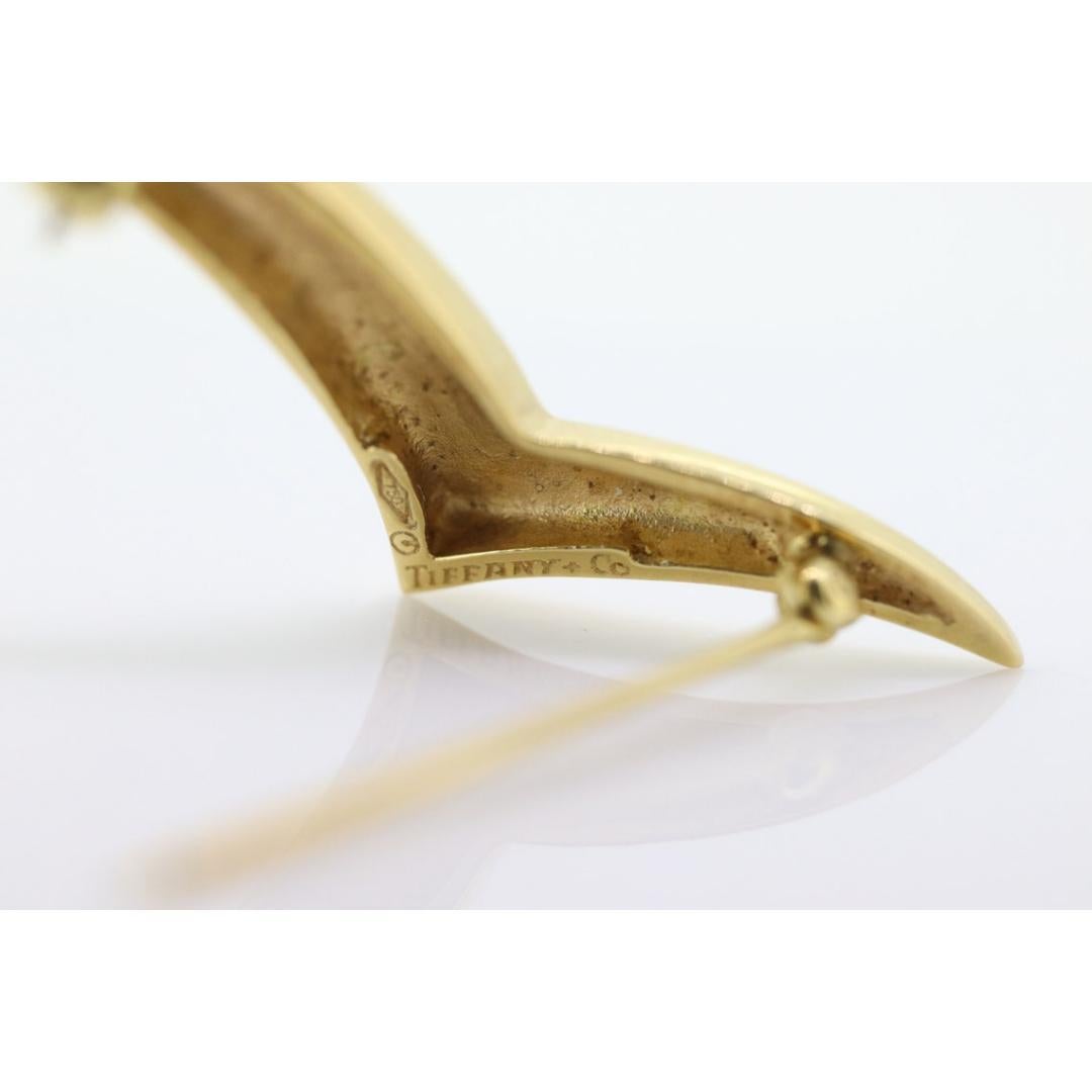 Broche à carreaux en forme de mouette 18k Tiffany. Tiffany and Co. Broche SEAGULL. en vente 5